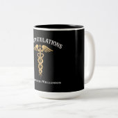 Herzlichen Glückwunsch Doktor Zweifarbige Tasse (VorderseiteRechts)