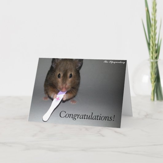 Herzlichen Glückwunsch! Du bekommst ein Baby! Karte (Vorderseite)