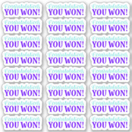 Herzlichen Glückwunsch! Du gewinnst! Vinyl Sticker