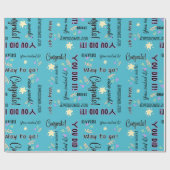 Herzlichen Glückwunsch/ Du hast es geschafft! Geschenkpapier (Flach)