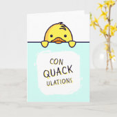 Herzlichen Glückwunsch Duck Pun Karte (Gelbe Blume)