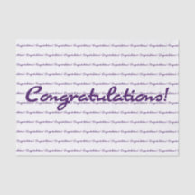 Herzlichen Glückwunsch! Dunkles Lila Lässiges Skri