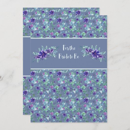Herzlichen Glückwunsch Dusche oder Hochzeit Lila B Mitteilungskarte (Vorne/Hinten)