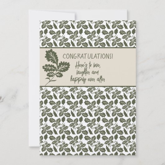 Herzlichen Glückwunsch Dusche oder Hochzeitsopfer  Mitteilungskarte (Vorderseite)