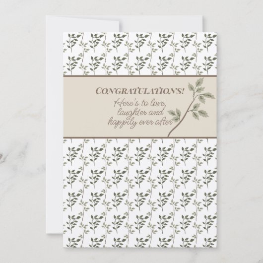 Herzlichen Glückwunsch Dusche oder Hochzeitsopfer  Mitteilungskarte (Vorderseite)