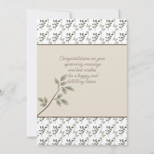 Herzlichen Glückwunsch Dusche oder Hochzeitsopfer  Mitteilungskarte (Rückseite)