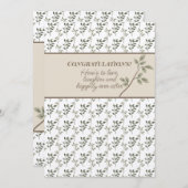 Herzlichen Glückwunsch Dusche oder Hochzeitsopfer  Mitteilungskarte (Vorne/Hinten)