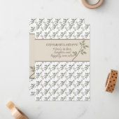 Herzlichen Glückwunsch Dusche oder Hochzeitsopfer Mitteilungskarte (Vorderseite/Rückseite Beispiel)