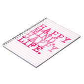 Herzlichen Glückwunsch. Ein glückliches Leben. Ein Notizblock (Linke Seite)