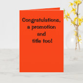 Herzlichen Glückwunsch, eine Werbeaktion und auch  Karte (Gelbe Blume)