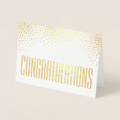 Herzlichen Glückwunsch Einfach Moderne Minimalisti Folienkarte (Vorderseite)