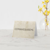 Herzlichen Glückwunsch Einfaches Vintages Papier Karte (Gelbe Blume)