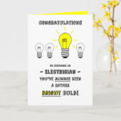 Herzlichen Glückwunsch Electrician, Zukunft ist he Karte (Gelbe Blume)