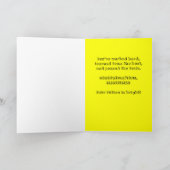 Herzlichen Glückwunsch Electrician, Zukunft ist he Karte (Innenseite)