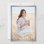 Herzlichen Glückwunsch Elegant Navy Blue Abschluss Einladung (Rückseite)