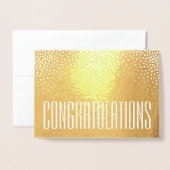 Herzlichen Glückwunsch Elegante minimale Typografi Folienkarte (Vorderseite mit Umschlag)