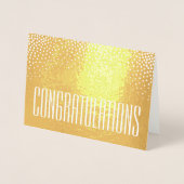 Herzlichen Glückwunsch Elegante minimale Typografi Folienkarte (Vorderseite)