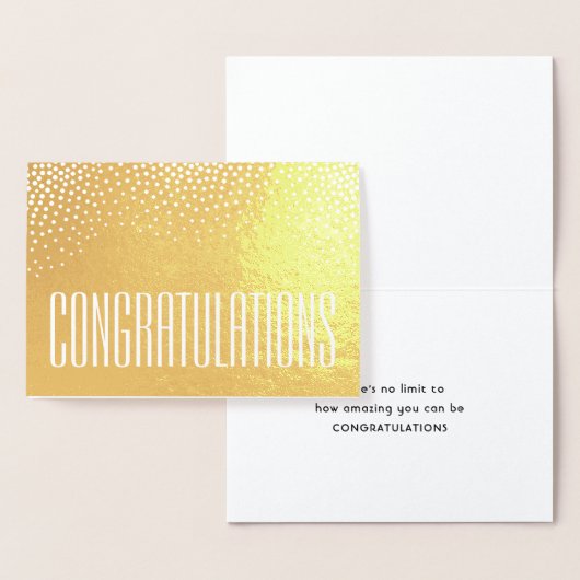 Herzlichen Glückwunsch Elegante minimale Typografi Folienkarte (Anzeige)