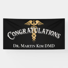 Herzlichen Glückwunsch Elegante Zahnärzte Abschlus Banner