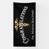 Herzlichen Glückwunsch Elegante Zahnärzte Abschlus Banner (Vertikal)