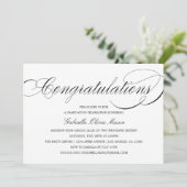 Herzlichen Glückwunsch Elegantes Script | Party Ei Einladung (Stehend Vorderseite)