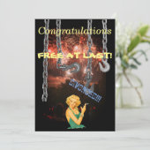 Herzlichen Glückwunsch (endlich kostenlos) Scheidu Einladung (Stehend Vorderseite)