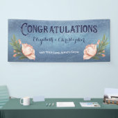 Herzlichen Glückwunsch Engagement Partei Rosa Rose Banner (Messe)