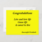 Herzlichen Glückwunsch erfolgreiche Postkarten für (Vorne/Hinten)