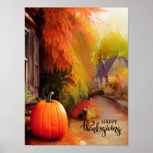 Herzlichen Glückwunsch Erntedankfest Ruhiges Leben Poster