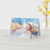 Herzlichen Glückwunsch Erwartung einer neuen Angel Karte (Gelbe Blume)