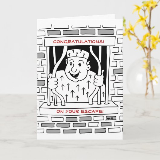 Herzlichen Glückwunsch Escape Verlassend Karte (Gelbe Blume)