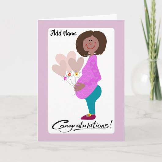 Herzlichen Glückwunsch Expectant Mama Card Karte (Vorderseite)
