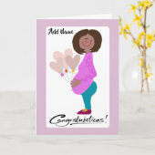 Herzlichen Glückwunsch Expectant Mama Card Karte (Gelbe Blume)