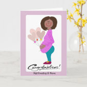 Herzlichen Glückwunsch Expectant Mama Card Karte (Gelbe Blume)