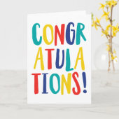 Herzlichen Glückwunsch farbenfrohe Blanche in der  Karte (Gelbe Blume)