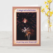 Herzlichen Glückwunsch Feuerwerkskörper abgeschalt Karte (Gelbe Blume)