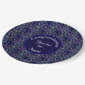 Herzlichen Glückwunsch Fireworks Personalisiert Pappteller (Schrägansicht)