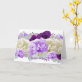 Herzlichen Glückwunsch Floral Wedding Card Karte (Gelbe Blume)