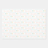 Herzlichen Glückwunsch Floral Wrapping Paper Sheet Geschenkpapier Set (Vorderseite 3)