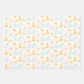 Herzlichen Glückwunsch Floral Wrapping Paper Sheet Geschenkpapier Set (Vorderseite)