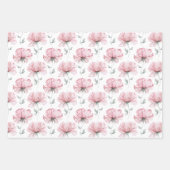 Herzlichen Glückwunsch Floral Wrapping Paper Sheet Geschenkpapier Set (Vorderseite 3)