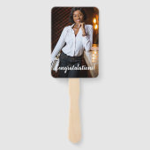 Herzlichen Glückwunsch Foto Abschluss elegant chic Fächer (Rückseite)