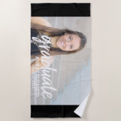 Herzlichen Glückwunsch Foto für Virtual Abschluss Strandtuch (Vorderseite)