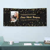 Herzlichen Glückwunsch Foto Gold Confetti Banner (Messe)