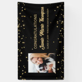Herzlichen Glückwunsch Foto Gold Confetti Banner (Vertikal)
