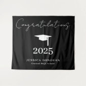 Herzlichen Glückwunsch Fotoautomat zur Abschlussfe Wandteppich (Vorderseite (Horizontal))