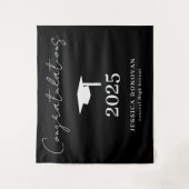 Herzlichen Glückwunsch Fotoautomat zur Abschlussfe Wandteppich (Vorderseite)