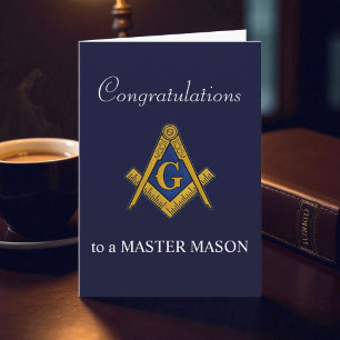 Herzlichen Glückwunsch Freemason Masonic Master Ma Dankeskarte