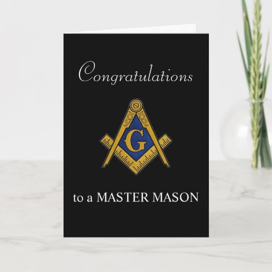Herzlichen Glückwunsch Freemason Masonic Master Ma Dankeskarte (Vorderseite)