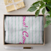 Herzlichen Glückwunsch! Frühjahrsrosa grün lässig Seidenpapier (Geschenk)